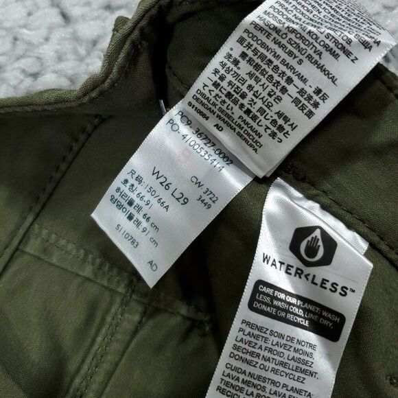 Levi's Ribcage Straight Utility Olive Green Super High Rise Pants Size 26x29 - Picture 7 of 12